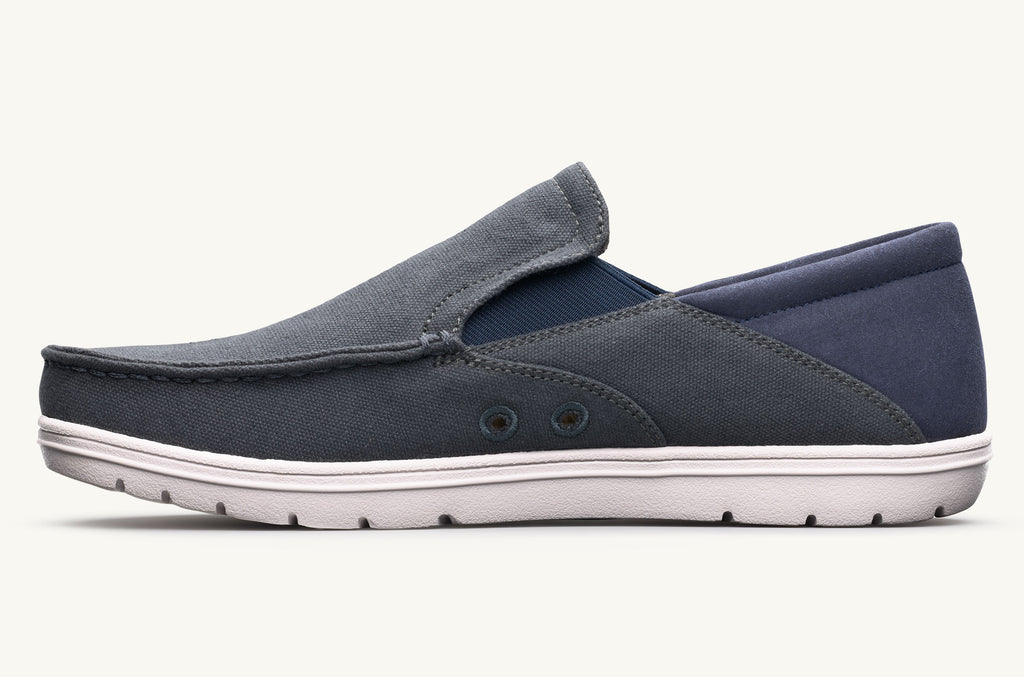 Drifter Lems Zapatos Slip On Hombre Gris Azul Marino | VQL4015RU